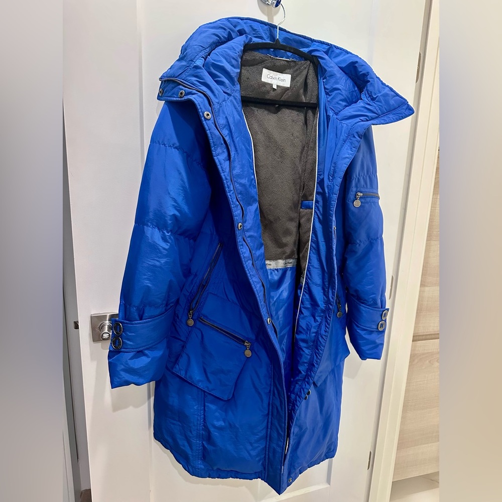 Calvin Klein puffer coat with hoodie